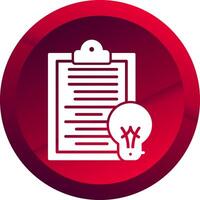Summary Glyph Button Icon vector