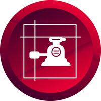 Laser Level Glyph Button Icon vector