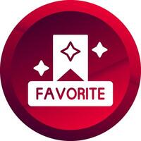 Favorite Glyph Button Icon vector