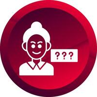 Parkinson Glyph Button Icon vector