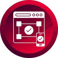 Accesibility Glyph Button Icon vector