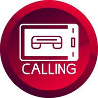 Calling Glyph Button Icon vector