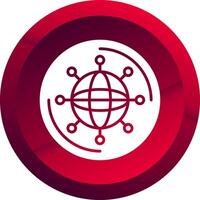 Internet Of Things Glyph Button Icon vector