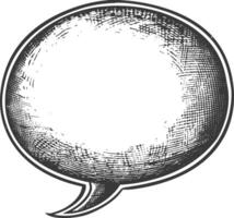 Detailed vintage speech bubble with halftone shadows and retro style vector