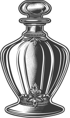 Vintage Perfume Bottle Illustration