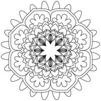Intricate Mandala Coloring Page for Relaxation vector