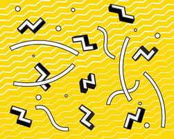 Dynamic Geometric Composition in Yellow vector