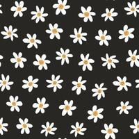 chamomile flower simple seamless pattern. vector