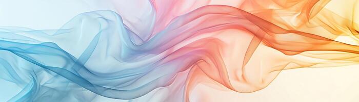 Colorful flowing abstract waves blending seamlessly in shades of blue, pink, and orange on a light background. photo