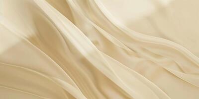 Soft, flowing, beige fabric in natural light creates a gentle, elegant, and tranquil backdrop. Perfect for backgrounds and design projects. photo