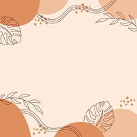 Flat design abstract floral template background vector