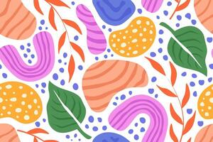 Flat design collage background vector