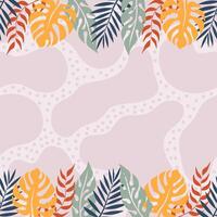 Flat abstract Floral background vector