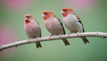 colourful tiny finch stands on a branch, Bird Photography photo