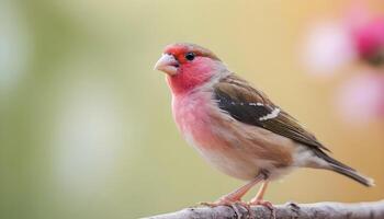 colourful tiny finch stands on a branch , Bird Photography photo