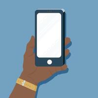 people hold smartphone mobile phone while reading. vector