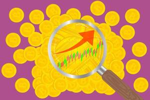 abstract futuristic technology background of cryptocurrency bitcoin vector