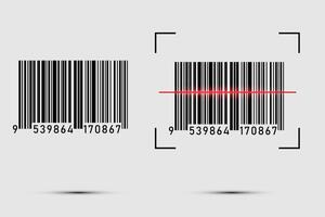 Several barcodes for various products. vector