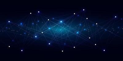 Abstract digital network connection blue. vector