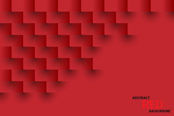 Red abstract modern square texture background, 3d paper