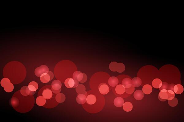 Red bokeh light background. Sparkle effect with particles.