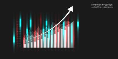 Stock market or forex trading graph in graphic concept vector