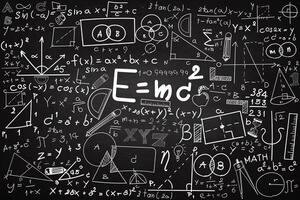 Math educational seamless pattern with handwritten geometry figures vector