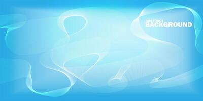 Abstract blue wavy with blurred light curved lines background vector