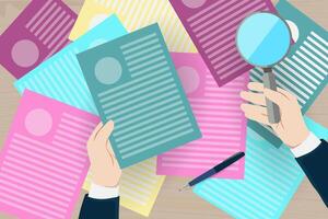 Concept CV, Human Resources, Recruitment for web page, banner vector