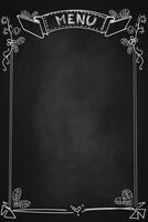 Menu design with a chalk board texture. Black chalkboard background. texture. vector