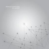Abstract connecting dots and lines. vector