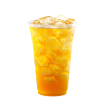 a glass of beer with ice and foam on top png