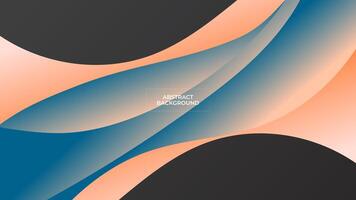 ABSTRACT DARK BACKGROUND WITH BLUE ORANGE ELEGANT COLORFUL GRADIENT SMOOTH LIQUID DESIGN TEMPLATE GOOD FOR MODERN WEBSITE, WALLPAPER, COVER DESIGN vector