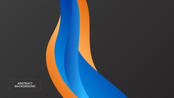 ABSTRACT DARK BACKGROUND WITH BLUE ORANGE ELEGANT COLORFUL GRADIENT SMOOTH LIQUID DESIGN TEMPLATE GOOD FOR MODERN WEBSITE, WALLPAPER, COVER DESIGN vector