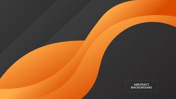 ABSTRACT DARK BACKGROUND WITH ORANGE ELEGANT COLORFUL GRADIENT SMOOTH LIQUID DESIGN TEMPLATE GOOD FOR MODERN WEBSITE, WALLPAPER, COVER DESIGN vector