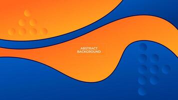 ABSTRACT BLURRED BACKGROUND ELEGANT GRADIENT BLUE ORANGE SMOOTH COLOR DESIGN TEMPLATE GOOD FOR MODERN WEBSITE, WALLPAPER, COVER DESIGN vector