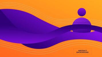 ABSTRACT BACKGROUND ELEGANT PURPLE ORANGE GRADIENT SMOOTH LIQUID COLORFUL DESIGN WITH GEOMETRIC SHAPES TEMPLATE GOOD FOR MODERN WEBSITE, WALLPAPER, COVER DESIGN vector