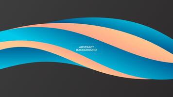 ABSTRACT DARK BACKGROUND WITH BLUE ORANGE ELEGANT COLORFUL GRADIENT SMOOTH LIQUID DESIGN TEMPLATE GOOD FOR MODERN WEBSITE, WALLPAPER, COVER DESIGN vector