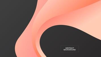 ABSTRACT DARK BACKGROUND WITH ORANGE ELEGANT COLORFUL GRADIENT SMOOTH LIQUID DESIGN TEMPLATE GOOD FOR MODERN WEBSITE, WALLPAPER, COVER DESIGN vector