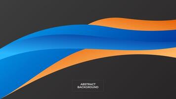 ABSTRACT DARK BACKGROUND WITH BLUE ORANGE ELEGANT COLORFUL GRADIENT SMOOTH LIQUID DESIGN TEMPLATE GOOD FOR MODERN WEBSITE, WALLPAPER, COVER DESIGN vector