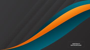 ABSTRACT DARK BACKGROUND WITH BLUE ORANGE ELEGANT COLORFUL GRADIENT SMOOTH LIQUID DESIGN TEMPLATE GOOD FOR MODERN WEBSITE, WALLPAPER, COVER DESIGN vector