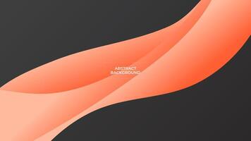 ABSTRACT DARK BACKGROUND WITH ORANGE ELEGANT COLORFUL GRADIENT SMOOTH LIQUID DESIGN TEMPLATE GOOD FOR MODERN WEBSITE, WALLPAPER, COVER DESIGN vector