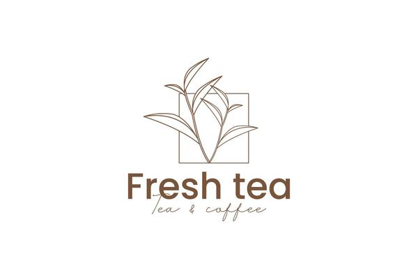 fresh tea logo icon illustration