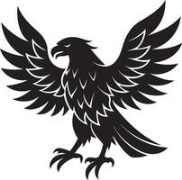 Bald eagle flying draw and paint on white background illustration. vector