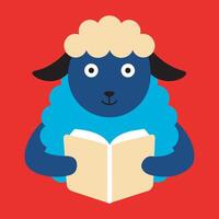 Boreray Sheep reading icon vector