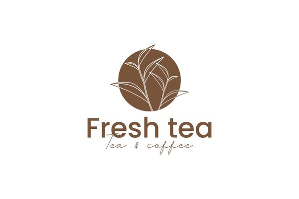 fresh tea logo icon illustration
