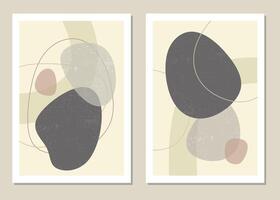 A trendy set of abstract geometric shapes in a minimal style, great decoration for walls vector
