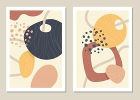 A trendy set of abstract geometric shapes in a minimal style, great decoration for walls vector