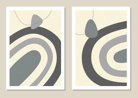 A trendy set of abstract geometric shapes in a minimal style, great decoration for walls vector