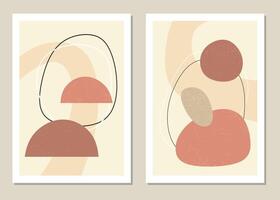 A trendy set of abstract geometric shapes in a minimal style, great decoration for walls vector